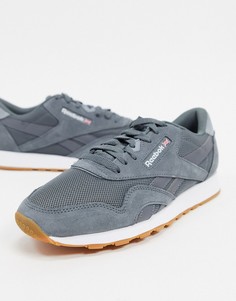 Серые кроссовки Reebok Classic-Белый