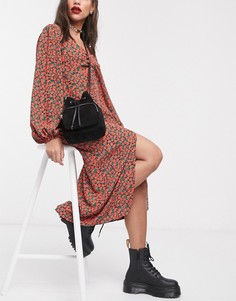 Замшевая сумка с карманом ASOS DESIGN-Черный