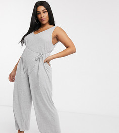 Супермягкий комбинезон ASOS DESIGN Curve-Серый