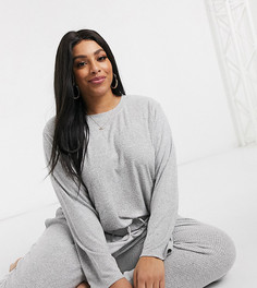 Ультрамягкий лонгслив для дома от комплекта ASOS DESIGN Curve-Серый
