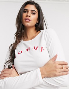 Красно-белый пижамный комплект с длинными рукавами Tommy Hilfiger-Красный