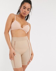 Моделирующие трусы-шорты с завышенной талией Calvin Klein-Бежевый