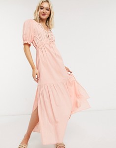 Платье миди с вышивкой Cleobella-Розовый