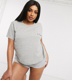 Серая футболка для дома Calvin Klein Plus Size CK One-Серый