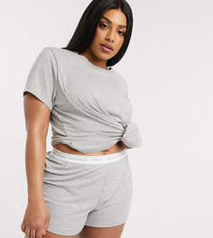 Серые пижамные шорты Calvin Klein Plus Size CK One-Серый