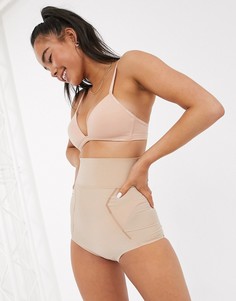 Моделирующие трусы с завышенной талией Calvin Klein-Бежевый