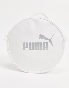 Белый круглый рюкзак Puma