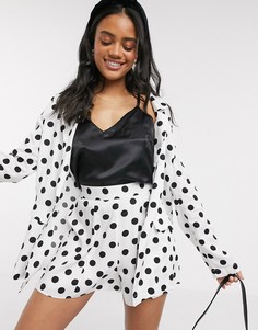 Пиджак в винтажном стиле с принтом в горошек ASOS DESIGN-Мульти