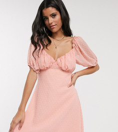 Светло-розовое короткое приталенное платье Missguided Tall-Розовый