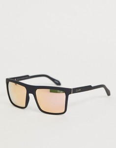 Черные квадратные солнцезащитные очки Quay Australia Let It Run-Черный