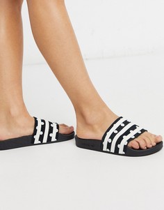 Черные шлепанцы в горошек adidas Originals adilette-Черный