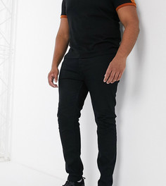 Черные джинсы с напылением Topman Big & Tall-Черный