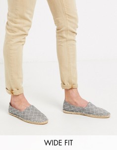 Черно-белые эспадрильи ASOS DESIGN-Черный