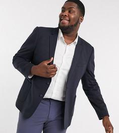 Темно-синий трикотажный супероблегающий пиджак ASOS DESIGN Plus