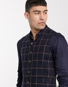 Темно-синий жилет узкого кроя ASOS DESIGN