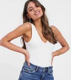 Белое боди из органического хлопка ASOS DESIGN Petite-Белый