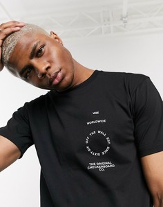 Черная футболка Vans Distortion Type-Черный