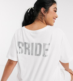 Футболка для сна ASOS DESIGN Curve-Белый
