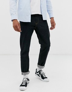 Суженные книзу черные джинсы стретч ASOS DESIGN-Черный