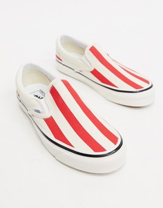 Кроссовки-слипоны с полосками Vans-Белый