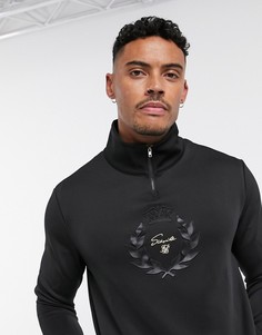 Спортивный топ с молнией Siksilk x Dani Alves-Черный