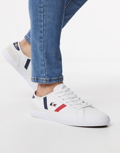 Белые парусиновые кеды Lacoste-Белый