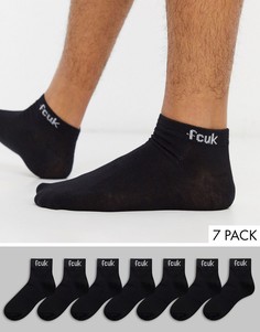 7 пар черных спортивных носков French Connection-Черный