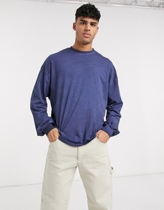 Темно-синий oversized-лонгслив ASOS DESIGN