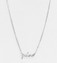 Серебристое ожерелье с подвеской ASOS DESIGN Curve-Серебряный