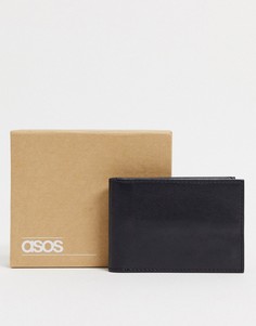 Черная кожаная кредитница ASOS DESIGN-Черный