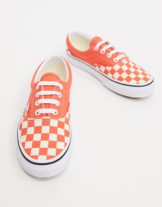 Кроссовки с шахматным узором Vans-Розовый