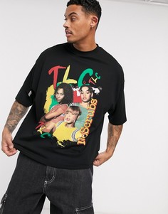 Футболка oversized с принтом ASOS DESIGN TLC-Черный