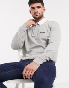 Серая рубашка рэгби с длинными рукавами New Look-Серый