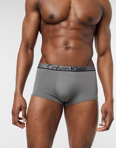 Серые боксеры-брифы с заниженной талией Calvin Klein-Серый