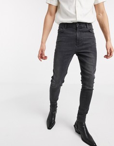 Черные джинсы скинни с завышенной талией ASOS DESIGN-Черный