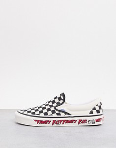 Классические кеды-слипоны в клетку Vans Anaheim 98 DX Fast Times-Белый