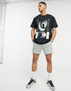 Черная футболка с принтом New Look-Белый