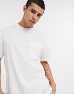 Белая свободная футболка с карманом ASOS DESIGN-Белый