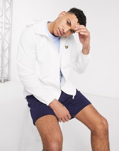 Белая куртка на молнии с капюшоном Lyle & Scott-Белый