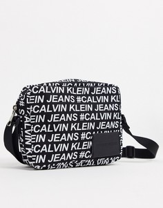 Монохромная сумка через плечо с логотипом Calvin Klein-Коричневый