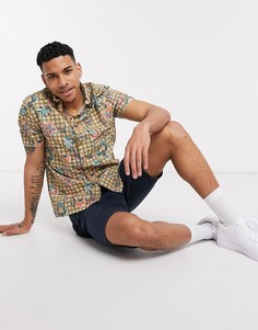 Рубашка с короткими рукавами и принтом River Island-Зеленый