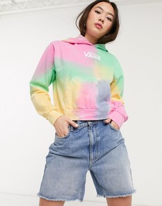 Короткий худи с принтом тай-дай Vans-Синий