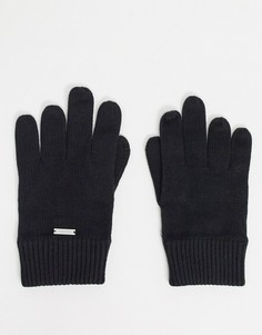Вязаные перчатки Calvin Klein-Черный
