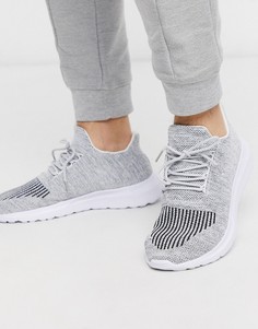 Серые трикотажные кроссовки New Look-Серый