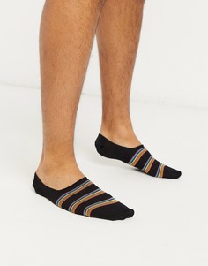 Невидимые носки в полоску Paul Smith-Черный