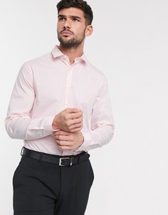 Розовая приталенная рубашка ASOS DESIGN-Розовый