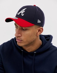 Темно-синяя регулируемая кепка с логотипом команды Atlanta Braves от New Era MLB 9Forty-Темно-синий