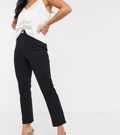 Черные джинсы-сигареты с завышенной талией ASOS DESIGN Petite-Черный