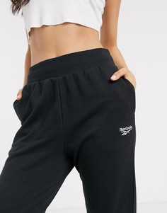 Черные джоггеры с логотипом Reebok Vector-Черный