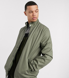 Куртка Харрингтон цвета хаки с воротом-трубой ASOS DESIGN Tall-Зеленый